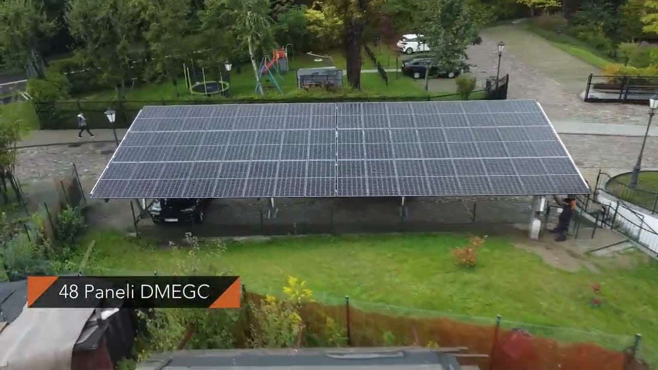 Realizacja Amon Ra — Carport PV — Hotel Młyn